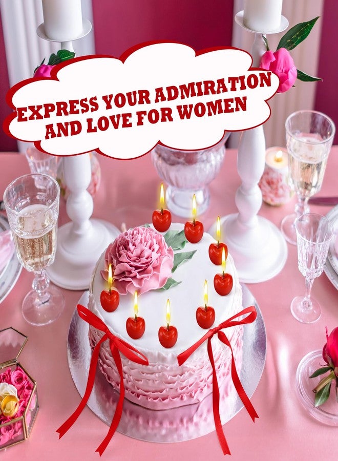 Conelist 15 Pcs Cherry Birthday Decorations Cherry Candles and Bow Cake Toppers Cute Fruit Shaped Candles Mini Party Favors Decorative for Birthday Bridal Wedding Party Supplies Table(Red, Burgundy) - Image 5